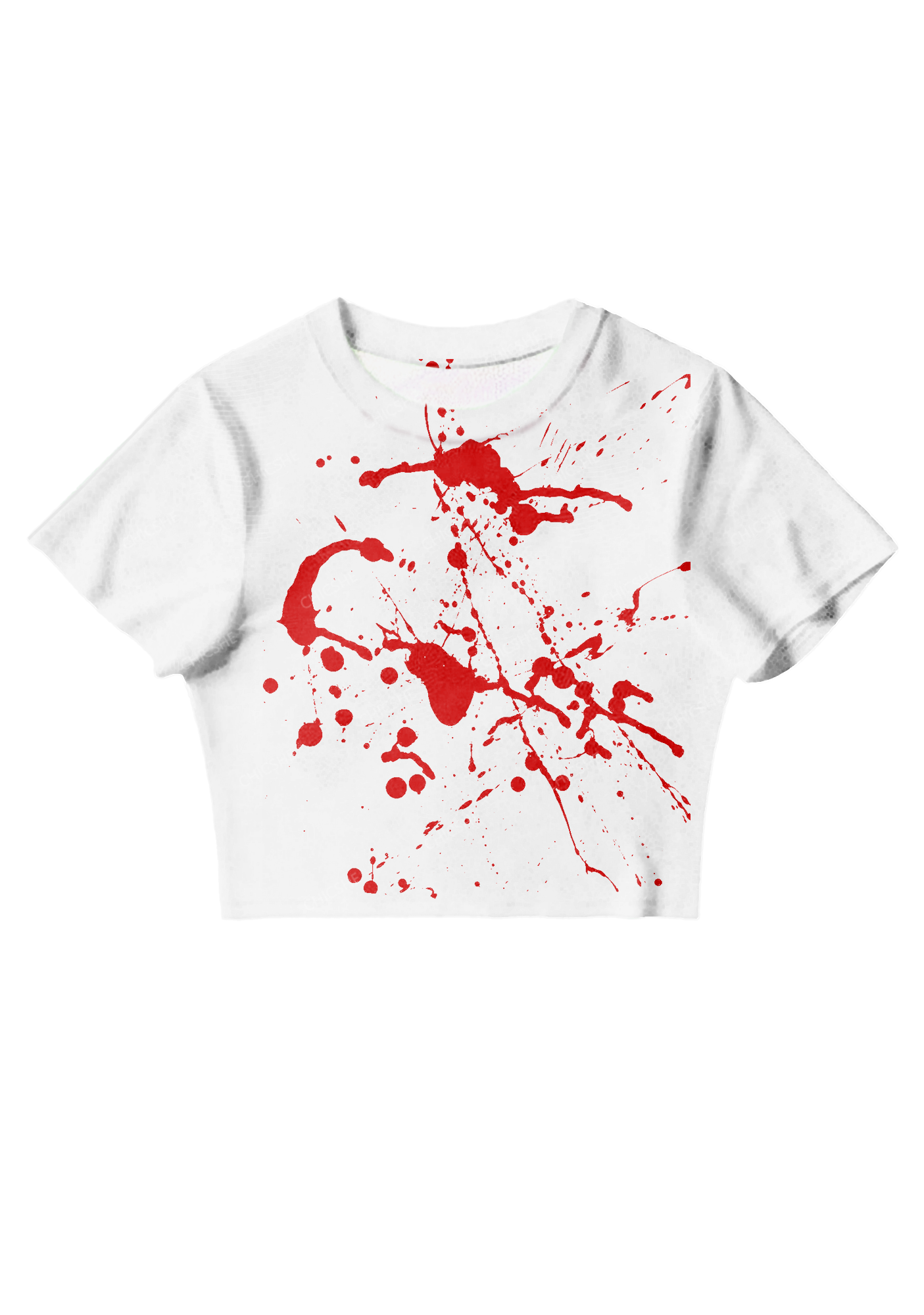 Chicshe Halloween Blood Y2K Mesh Crop Top 