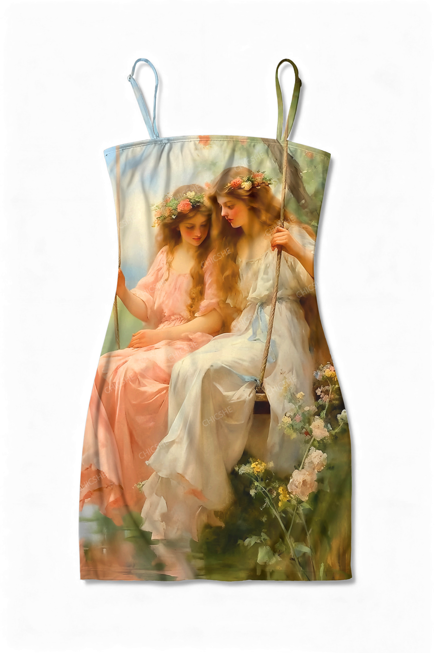 Chicshe Swing and Beauty Pride Y2K Print Slip Dress  