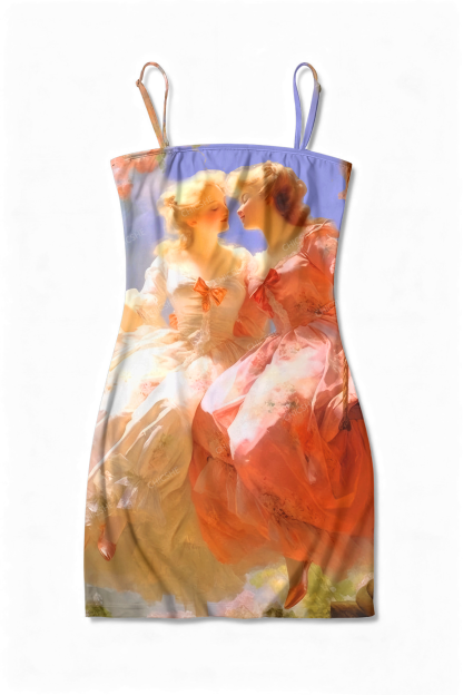 Chicshe Fairy Kiss Y2K Print Slip Dress  
