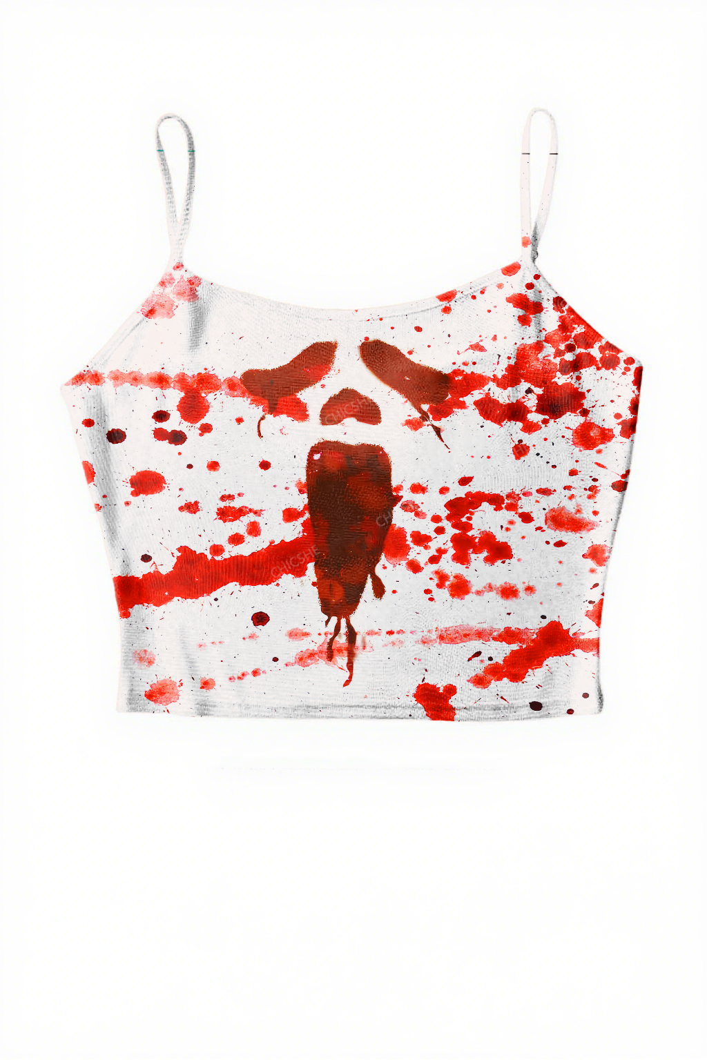 Halloween Bloody Face Y2K Print Mesh Cami Tank Chicshe 