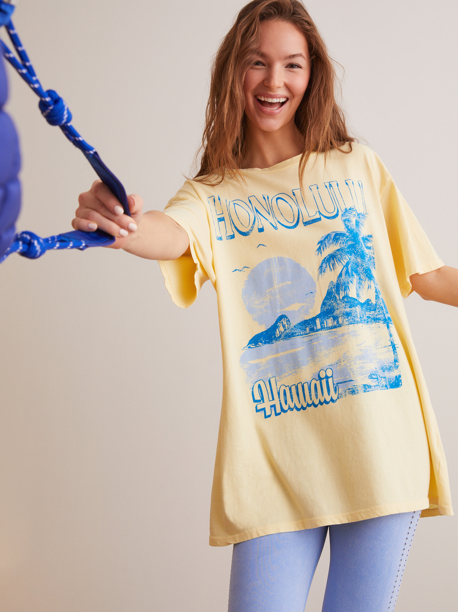 Honolulu Oversized Graphic Tee Summer Beach T-Shirt