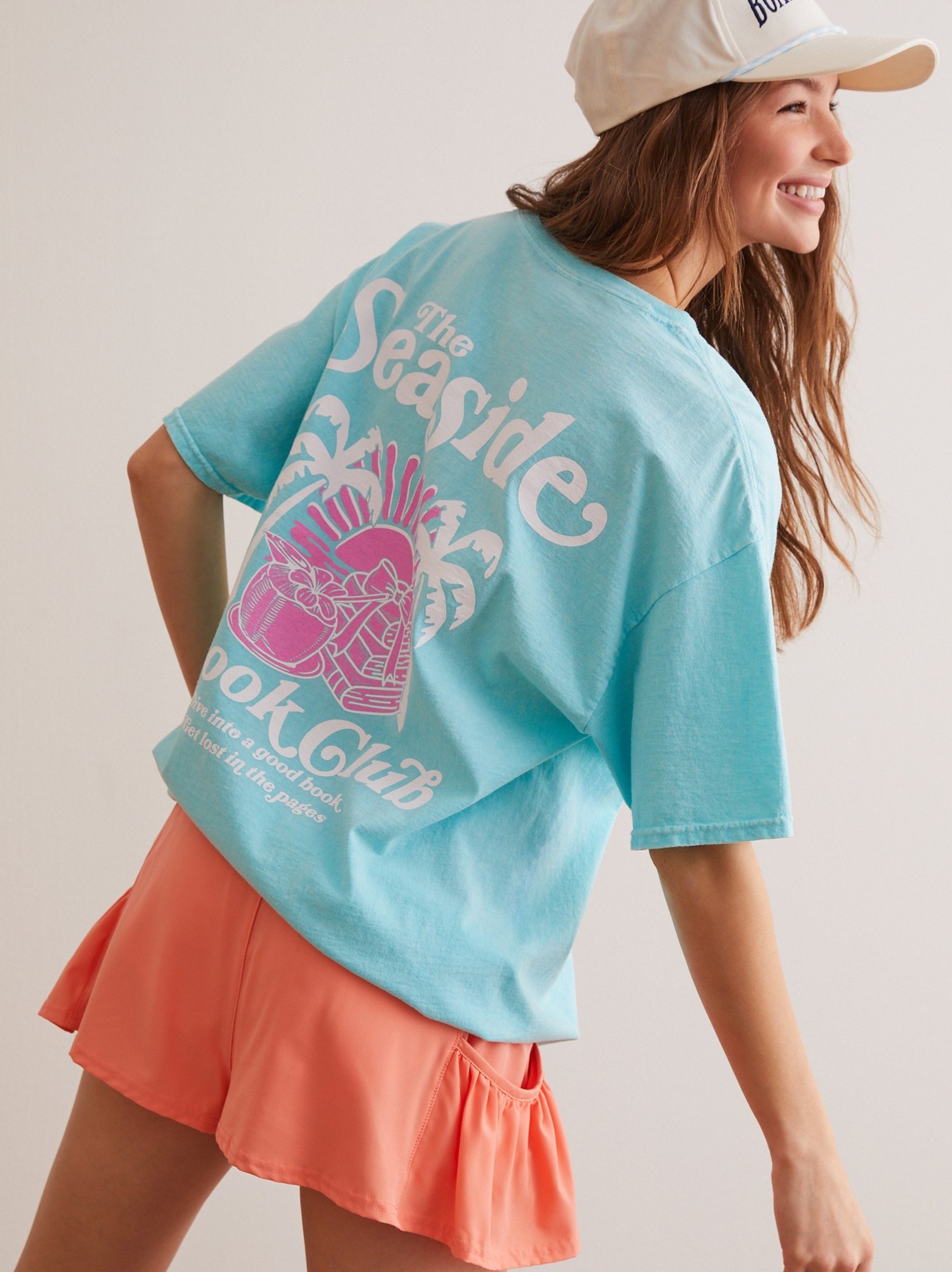 Seaside Book Club Graphic Tee Casual Beach T-Shirt