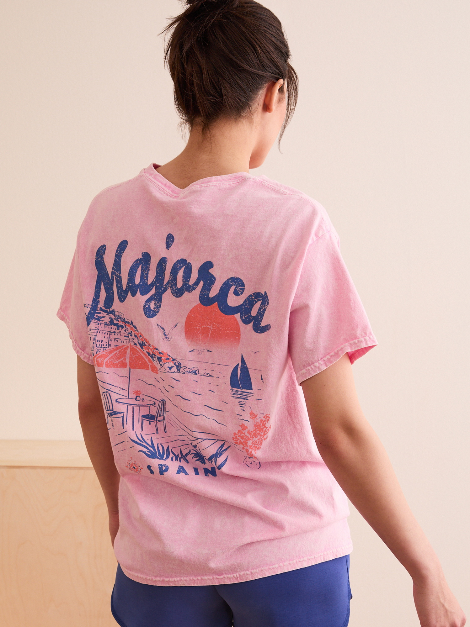 Majorca Oversized Graphic Tee Summer Beach T-Shirt