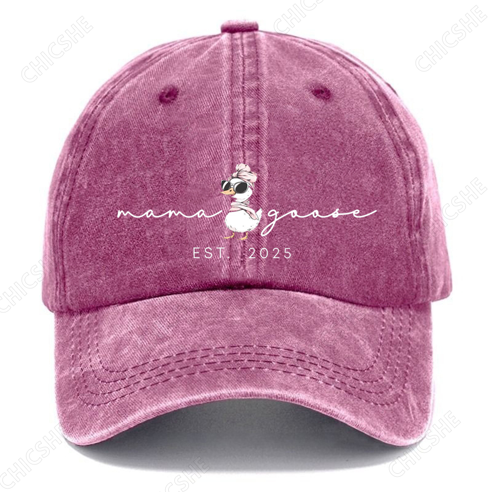 Custom Mama Goose Vintage Casual Washed Cap