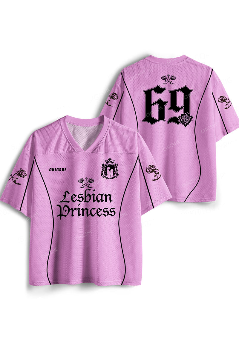 Custom Lesbian Princess Rose Pride Y2K Sport Jersey Shirts Chicshe
