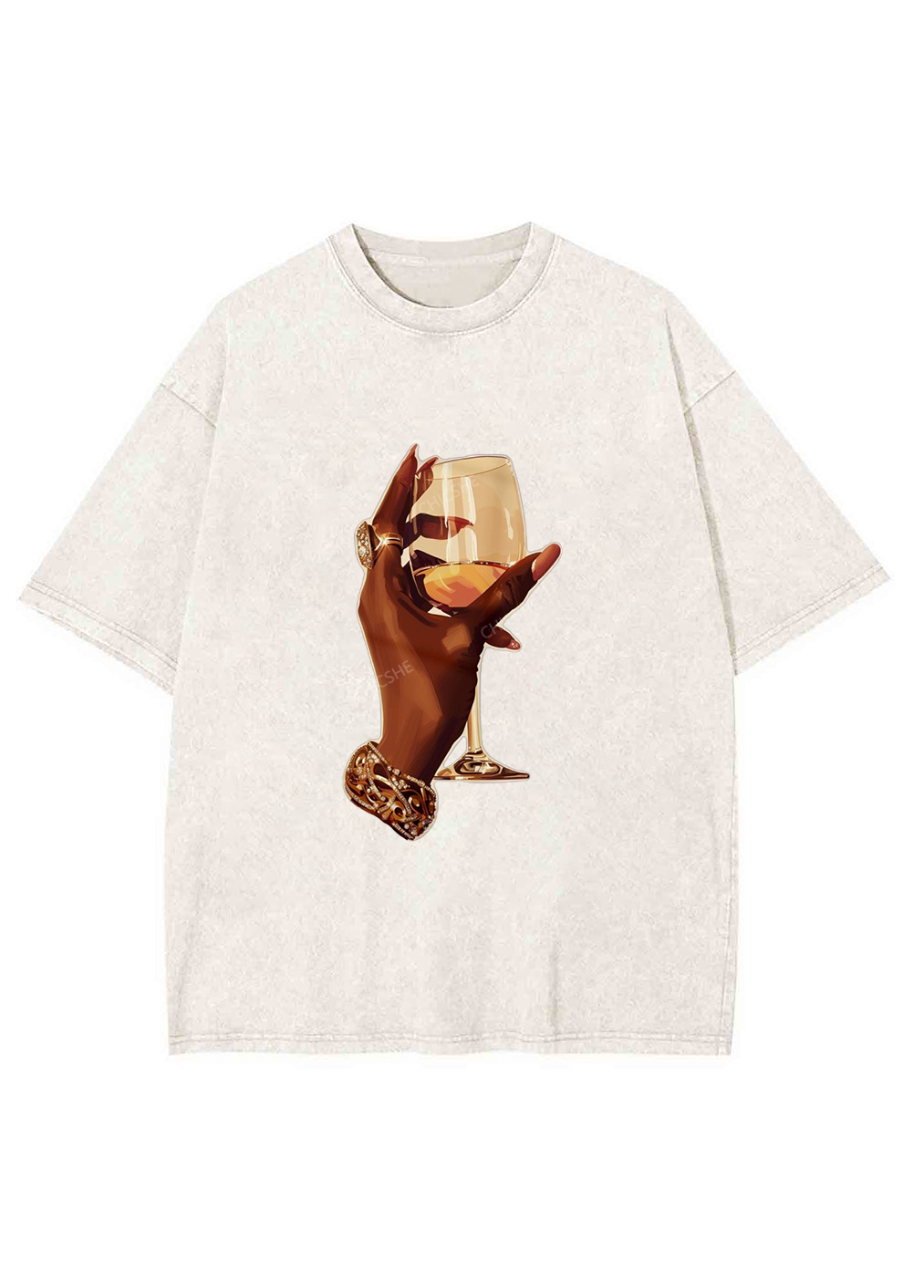 Chicshe Raise Your Glass Shirts Washed Tee