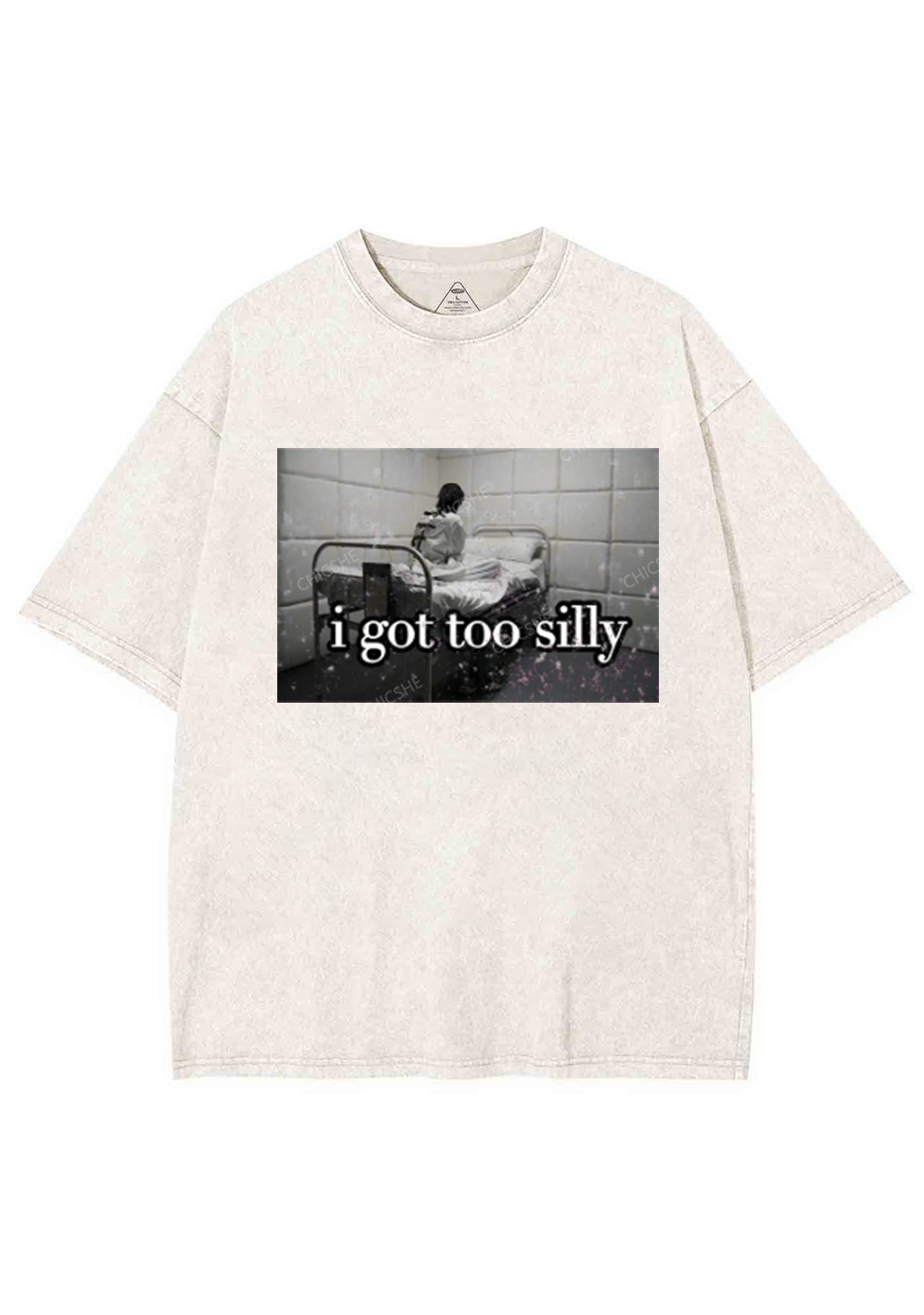 I Got Too Silly Y2K Washed Tee Chicshe