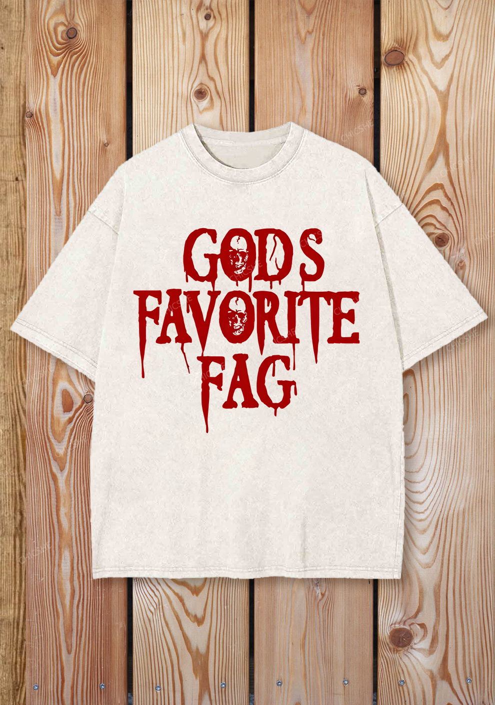 Halloween Gods Favorite Fag Pride Y2K Shirts Washed Tee Chicshe