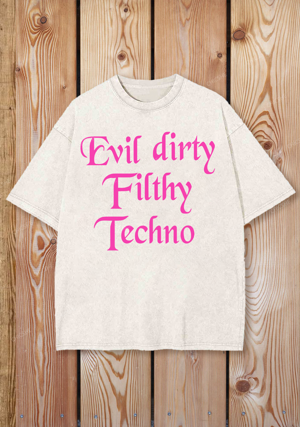 Evil Dirty Filthy Techno Y2K Shirts Washed Tee Chicshe