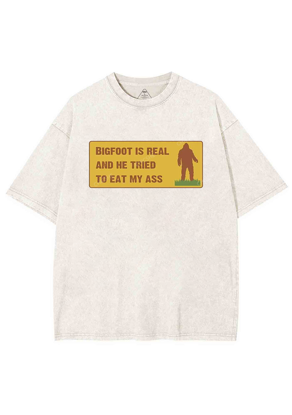 Bigfoot Is Real Y2K Washed Tee Chicshe