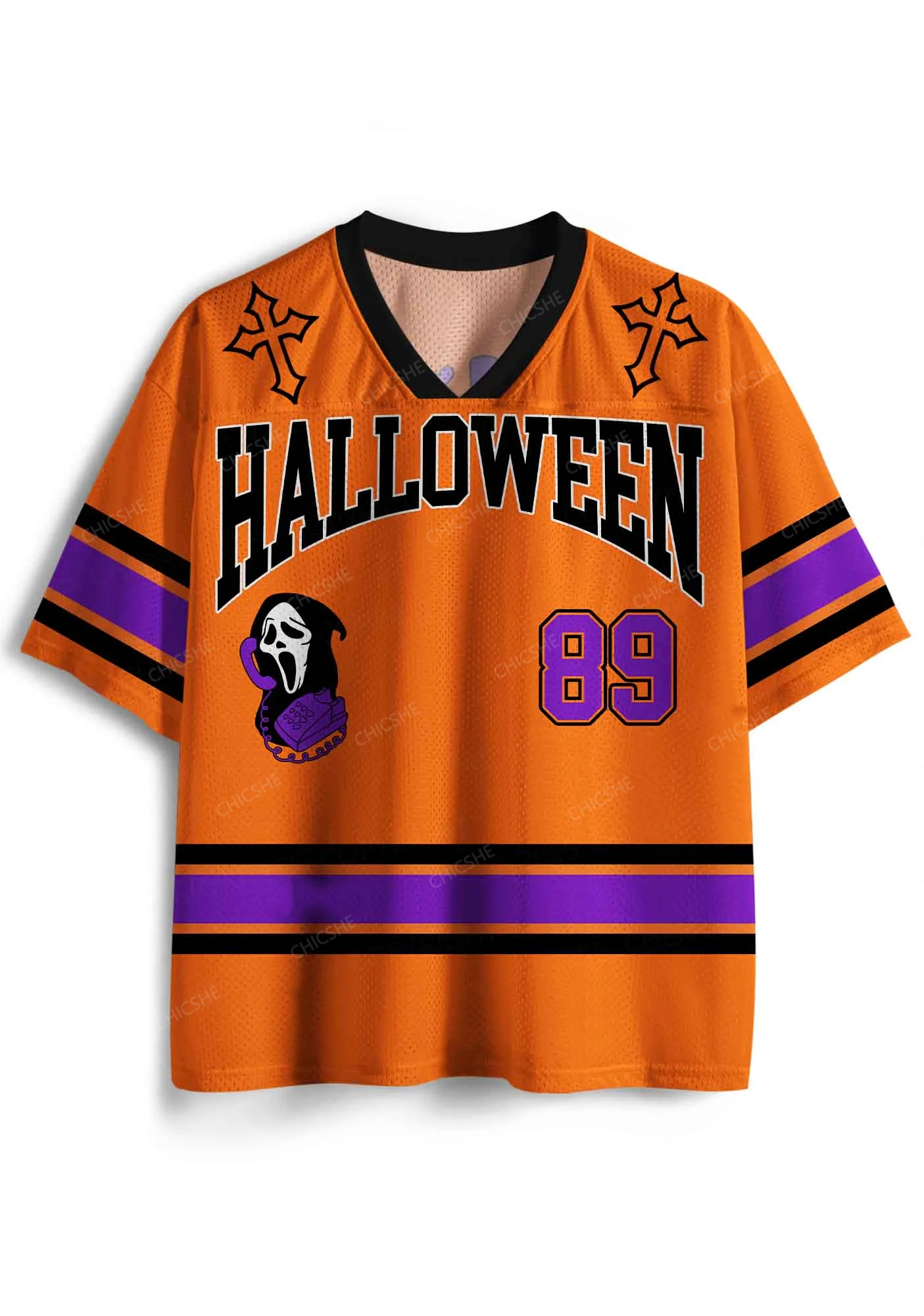 Halloween Custom Horror Hang Up Y2K Sport Jersey Shirts Chicshe