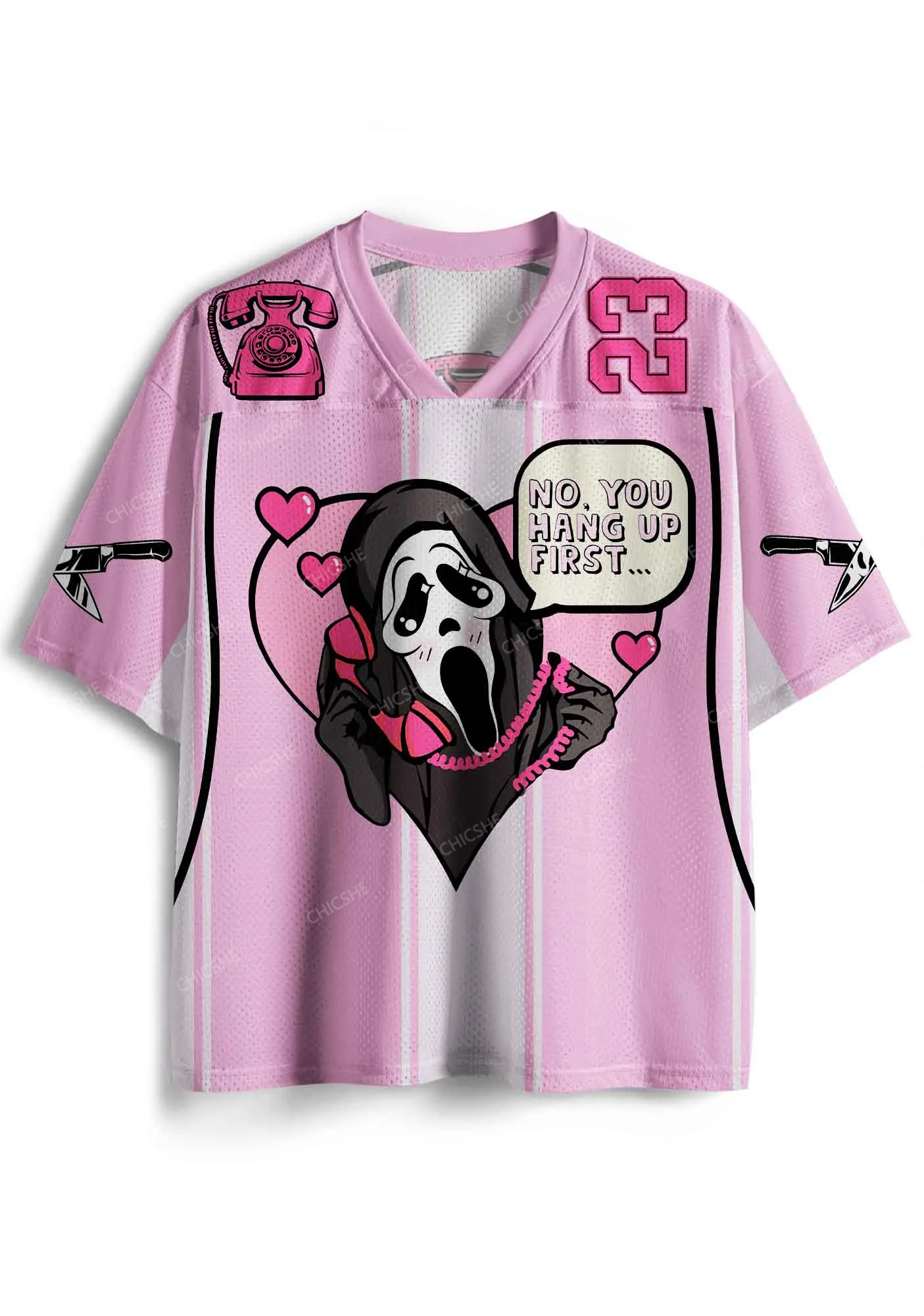 Halloween Custom Horror Hang Up Frist Y2K Sport Jersey Shirts Chicshe