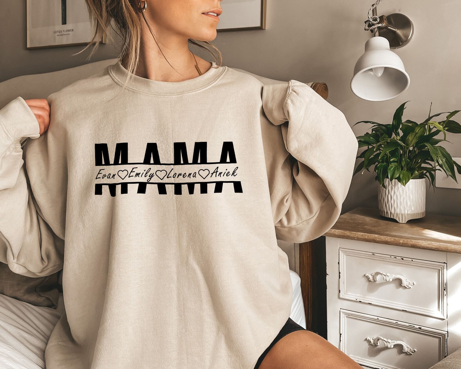Customized Mama Pattern Sweatshirt
