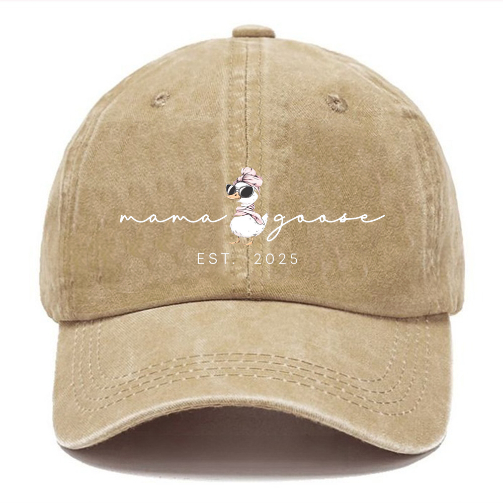 Custom Mama Goose Vintage Casual Washed Cap