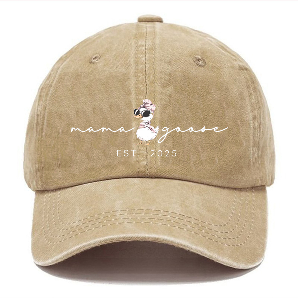 Custom Mama Goose Vintage Casual Washed Cap