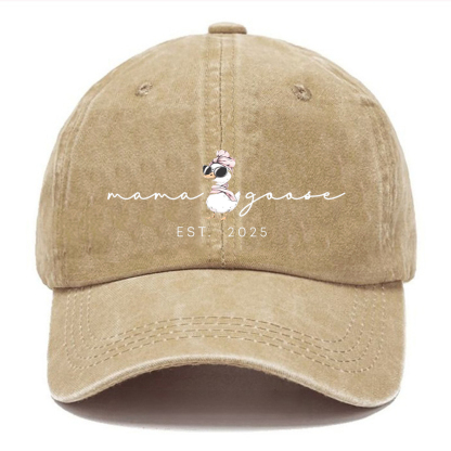 Custom Mama Goose Vintage Casual Washed Cap