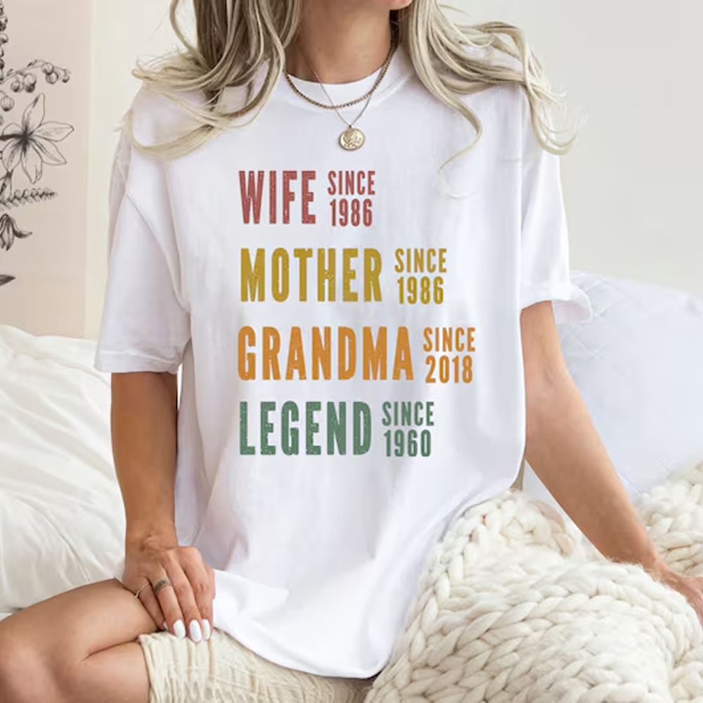 Personalized Mom Grandma T-Shirt Custom Mama Tee