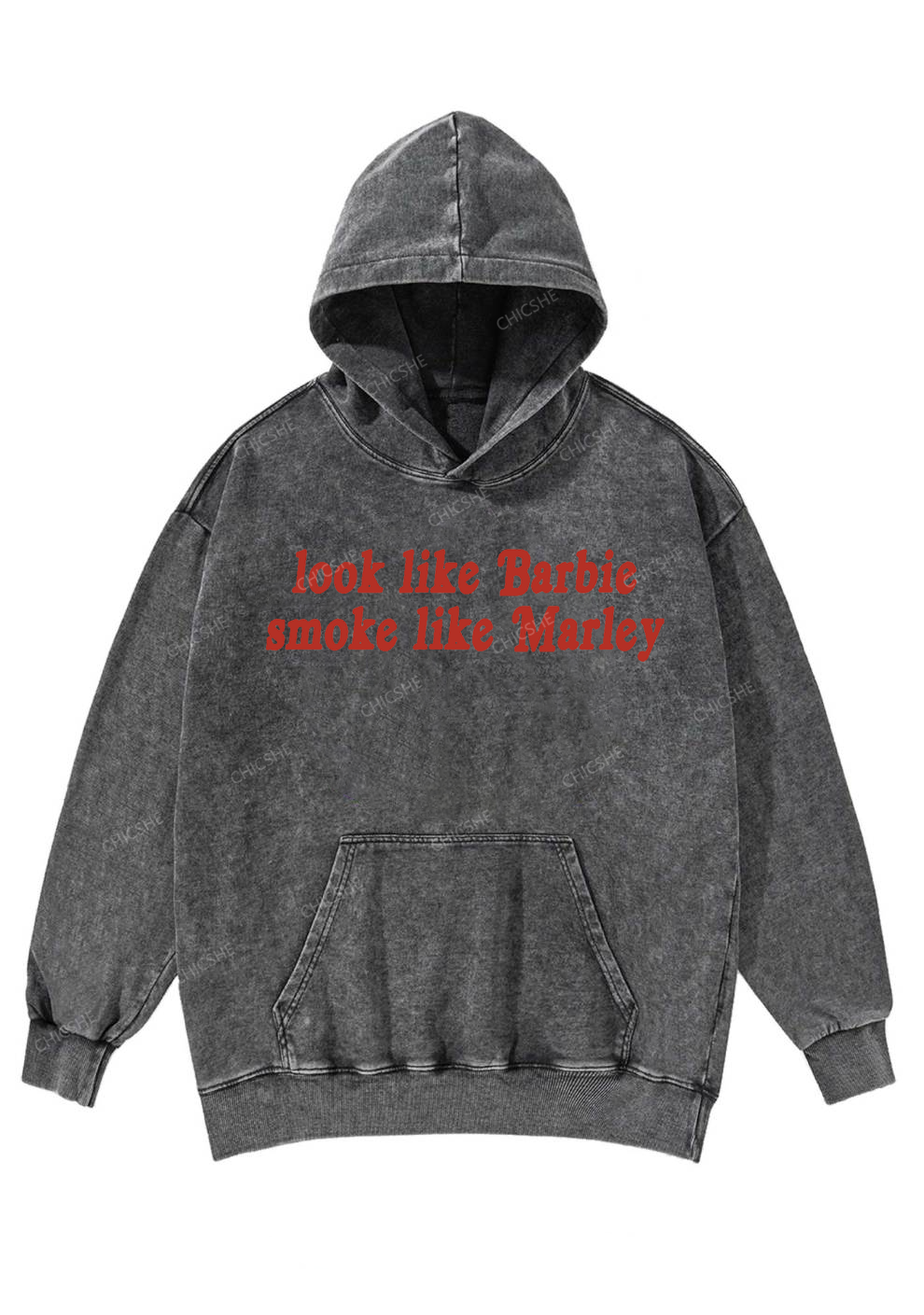 Smoke Like Marley Y2K Washed Hoodie Chicshe