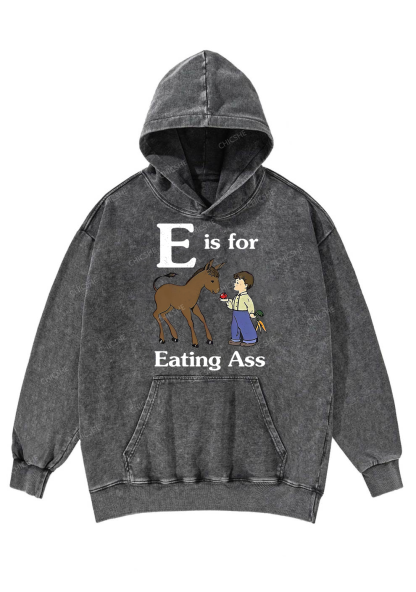 E Is For Eating Axx Y2K Washed Hoodie Chicshe