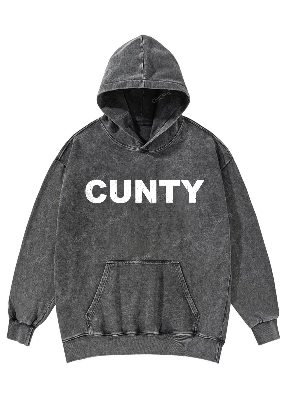 Cunty Y2K Washed Hoodie Cherrykitten