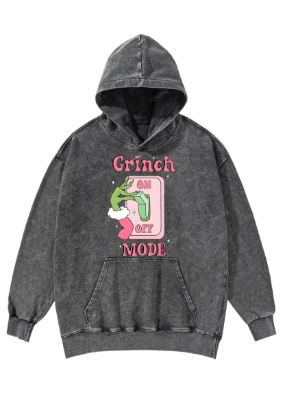 Christmas On Off Mode Y2K Washed Hoodie Chicshe