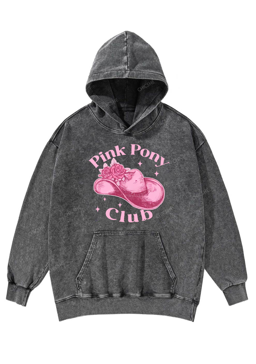 Pink Pony Club Y2K Washed Hoodie Chicshe
