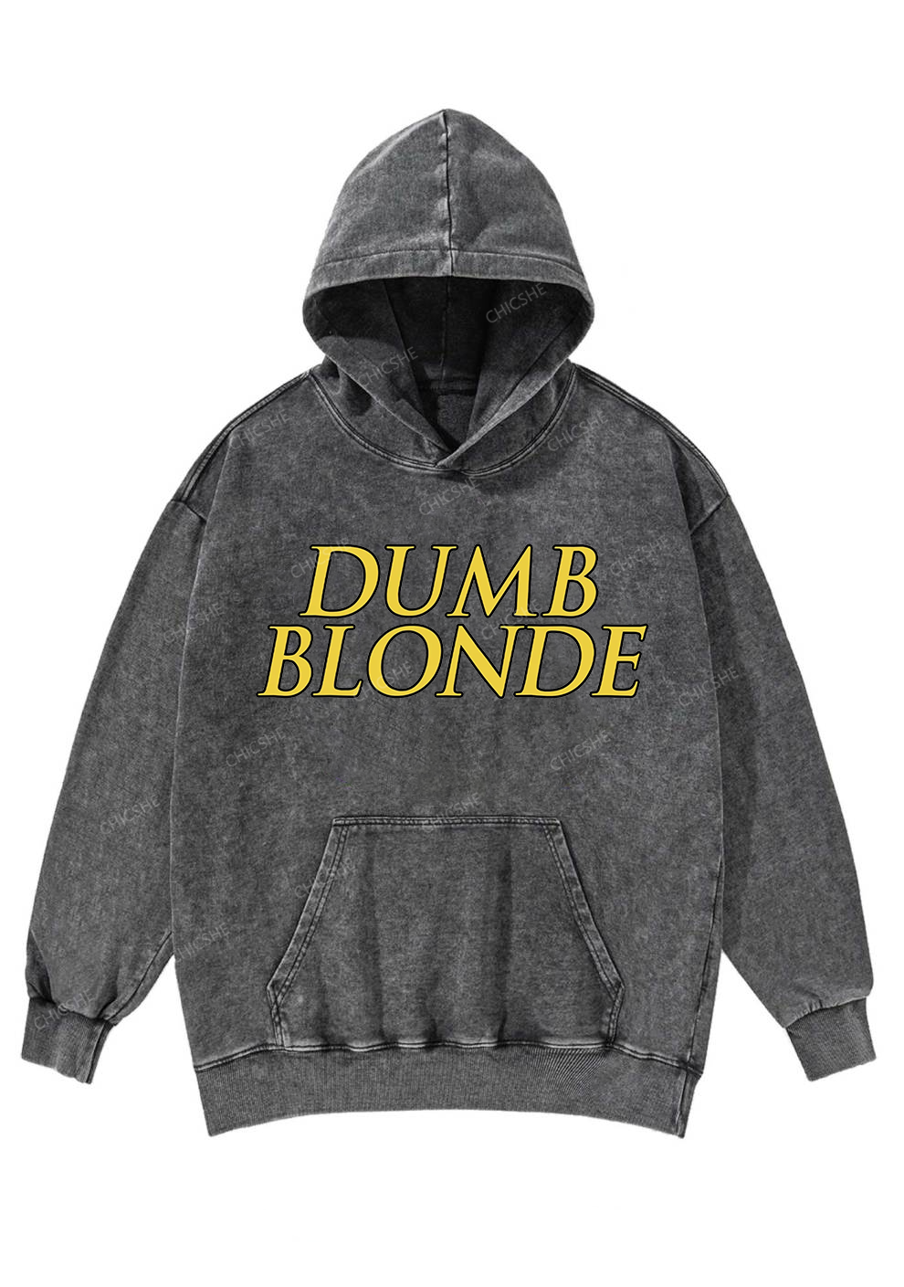 Dumb Blonde Y2K Washed Hoodie Chicshe