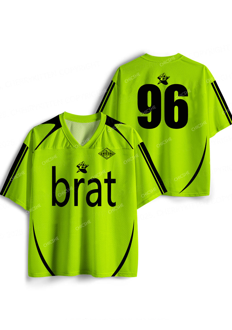 Cutsom Green Brat Team Y2K Sport Jersey Shirts Chicshe