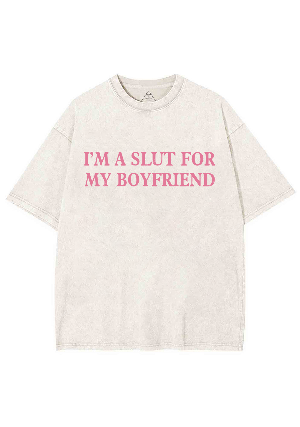 Slxt For My Girlfriend Y2K Valentine's Day Washed Tee Chicshe