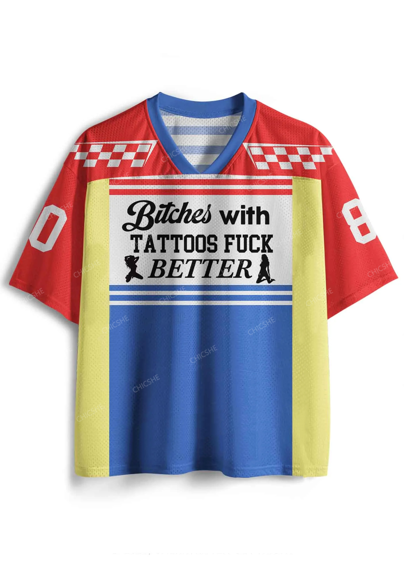 Custom Bxxches With Tattoos Fxxk Better Y2K Sport Jersey Shirts Cherry