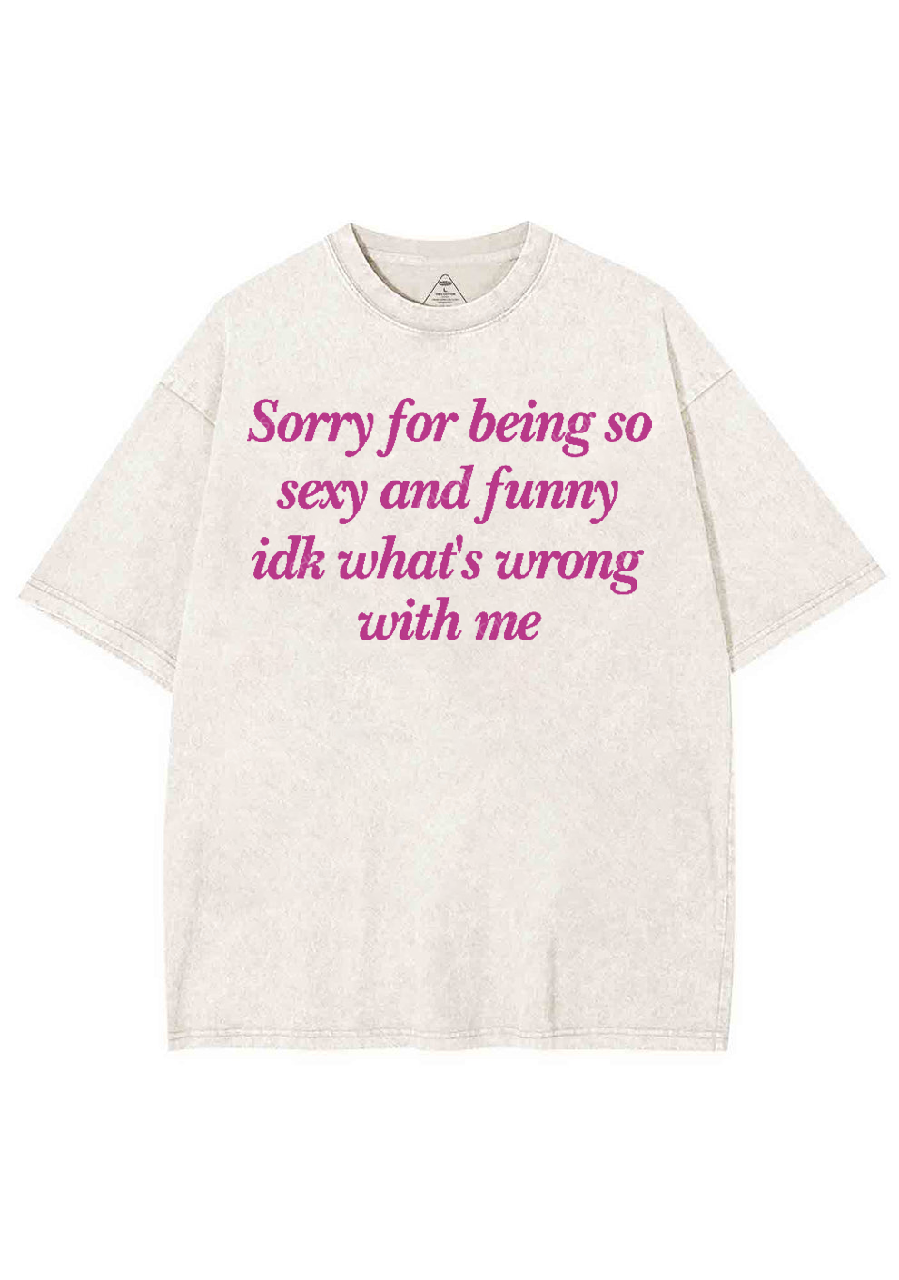 Sorry For Being So Funny Y2K Washed Tee Chicshe