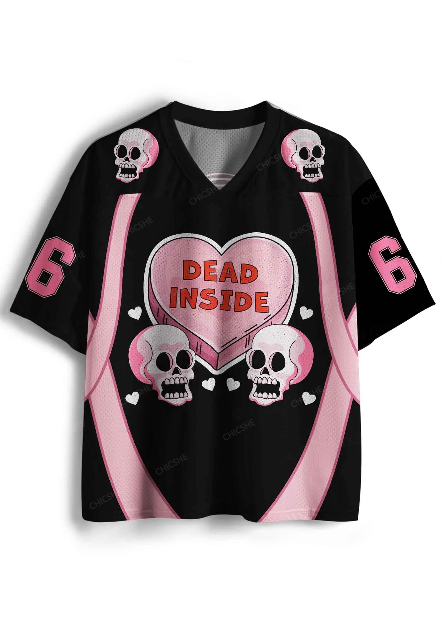Halloween Custom Dead Inside Y2K Sport Jersey Shirts Cherrykitten