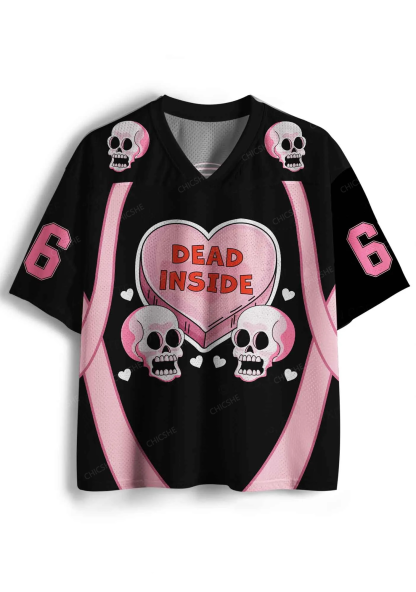 Halloween Custom Dead Inside Y2K Sport Jersey Shirts Chicshe