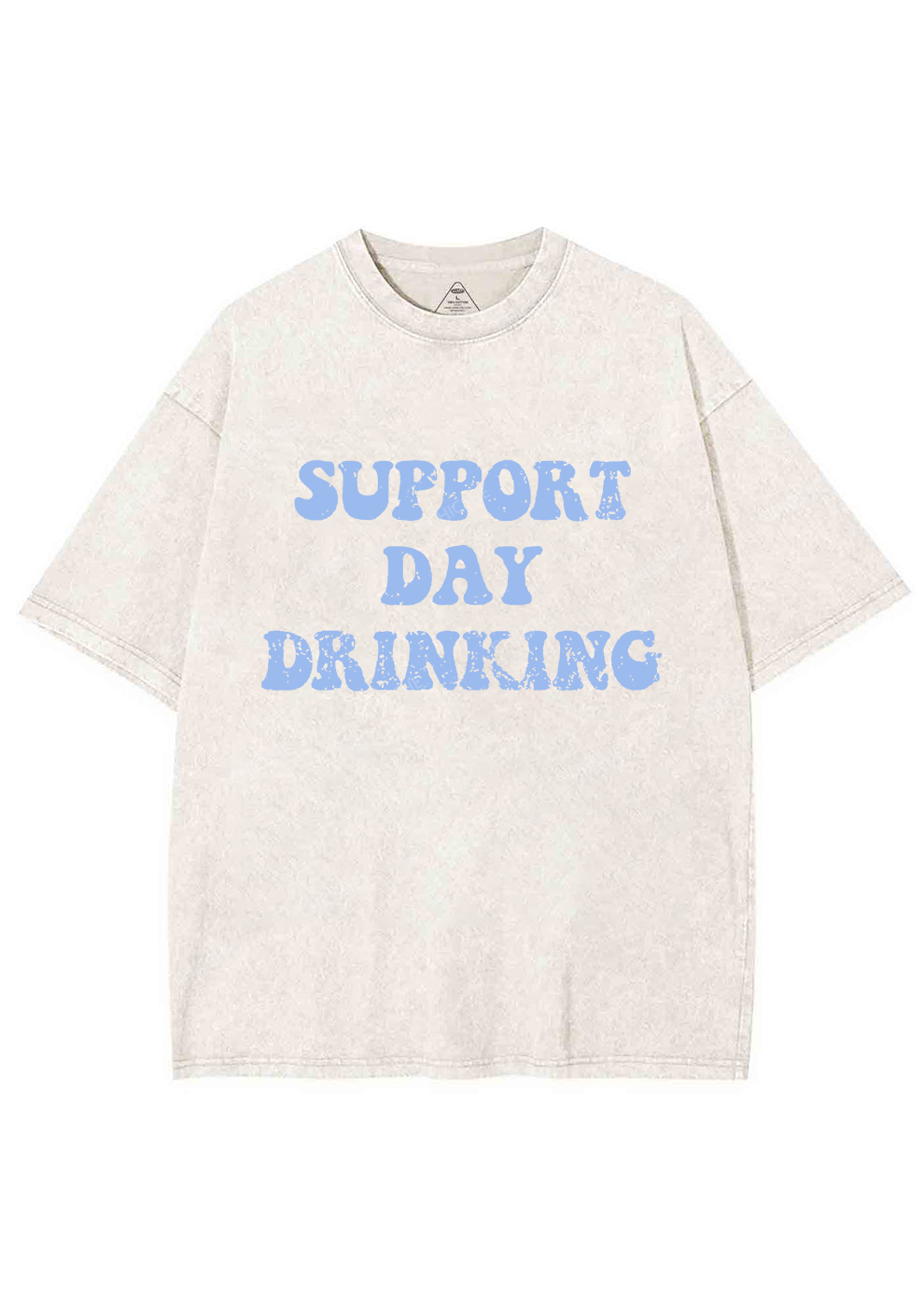 Support Day Drinking Y2K Washed Tee Chicshe
