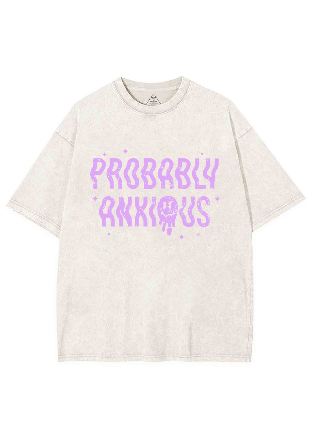 Probably Anxious Grimace Y2K Washed Tee Chicshe