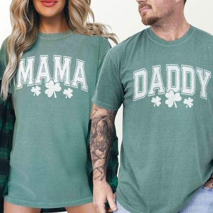 Matching St. Patrick’s Day Mama & Daddy Shirts
