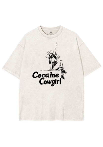 Cola Cowgirl Y2K Shirts Washed Tee Chicshe