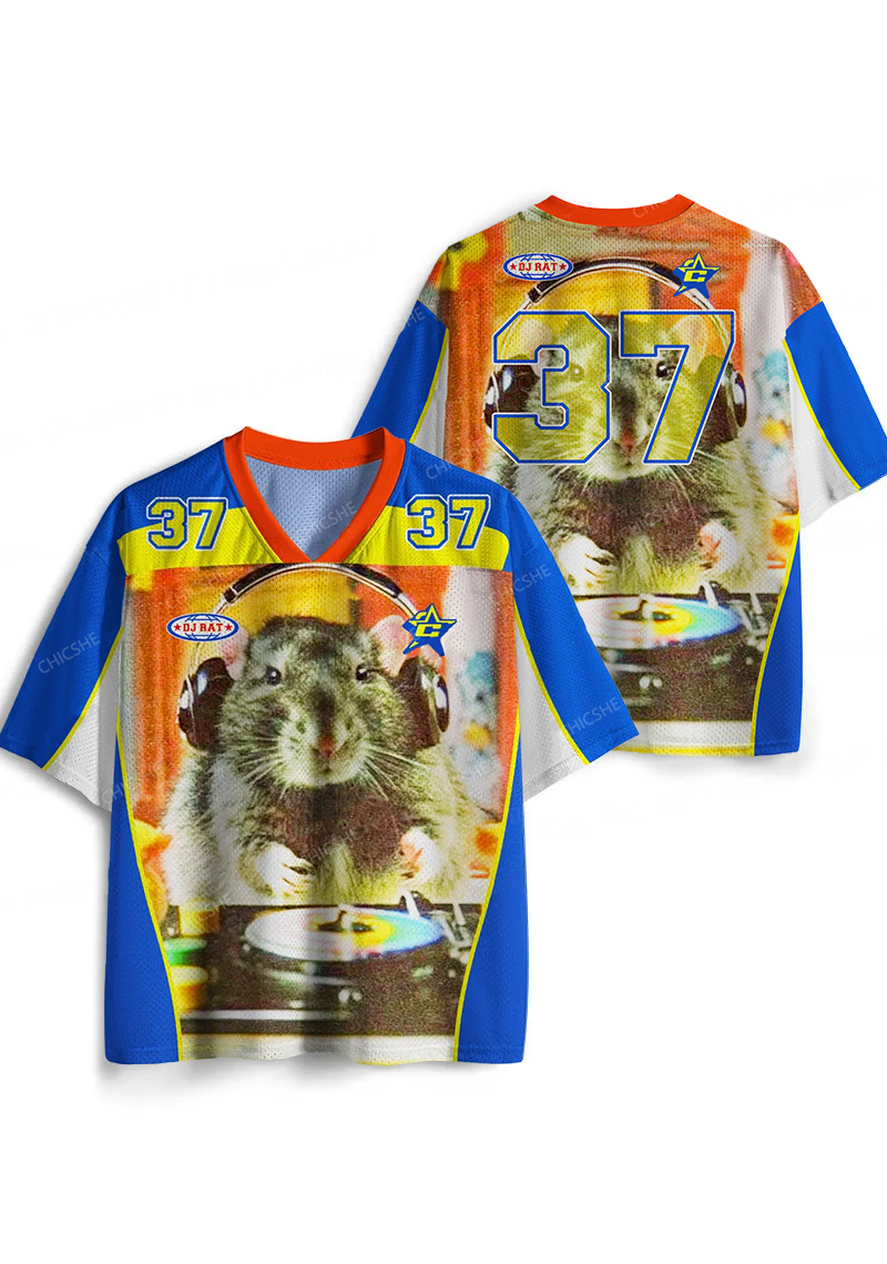 Custom DJ Rat Duck Y2K Sport Jersey Shirts Chicshe