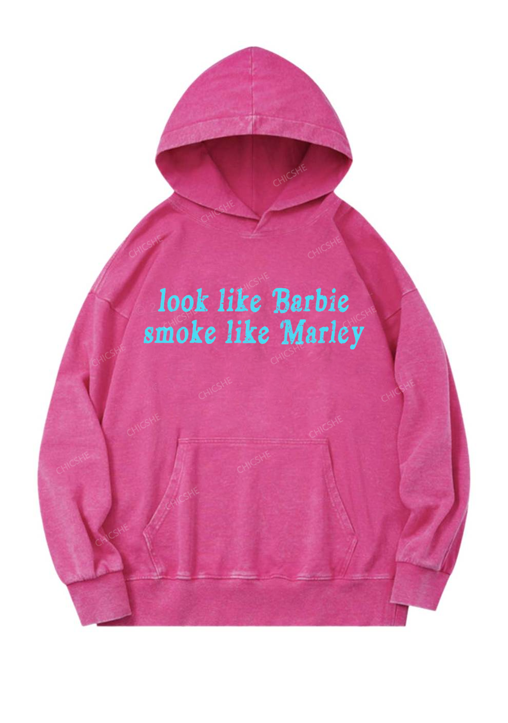 Smoke Like Marley Y2K Washed Hoodie Chicshe