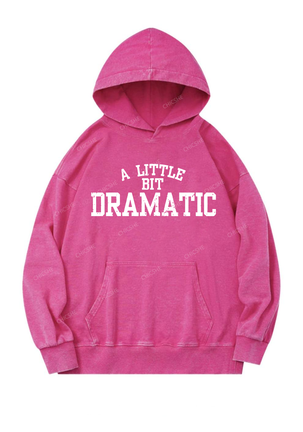 A Little Bit Dramatic Y2K Washed Hoodie Chicshe