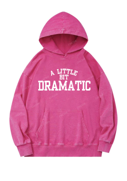 A Little Bit Dramatic Y2K Washed Hoodie Chicshe
