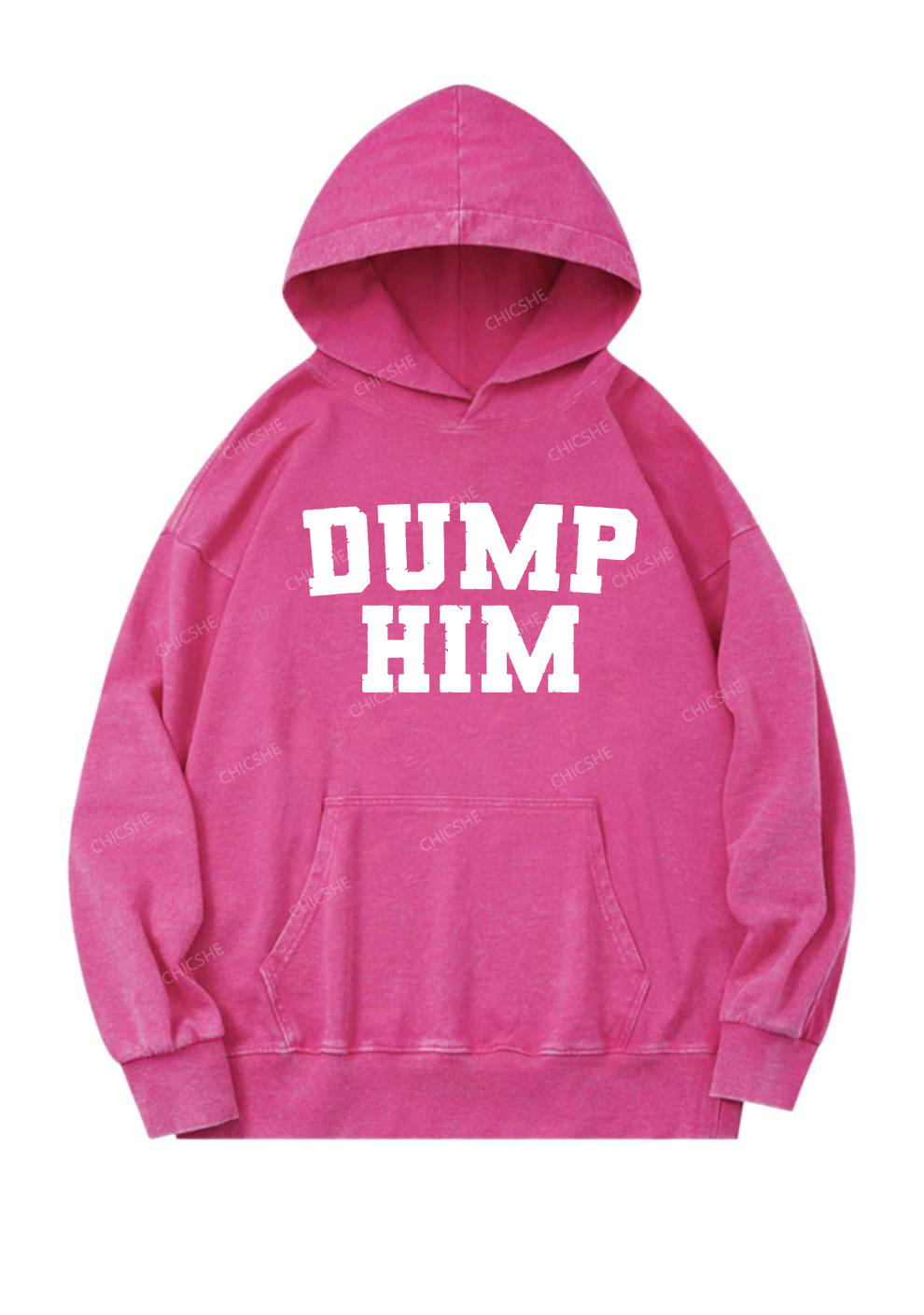Dump Him Y2K Washed Hoodie Chicshe