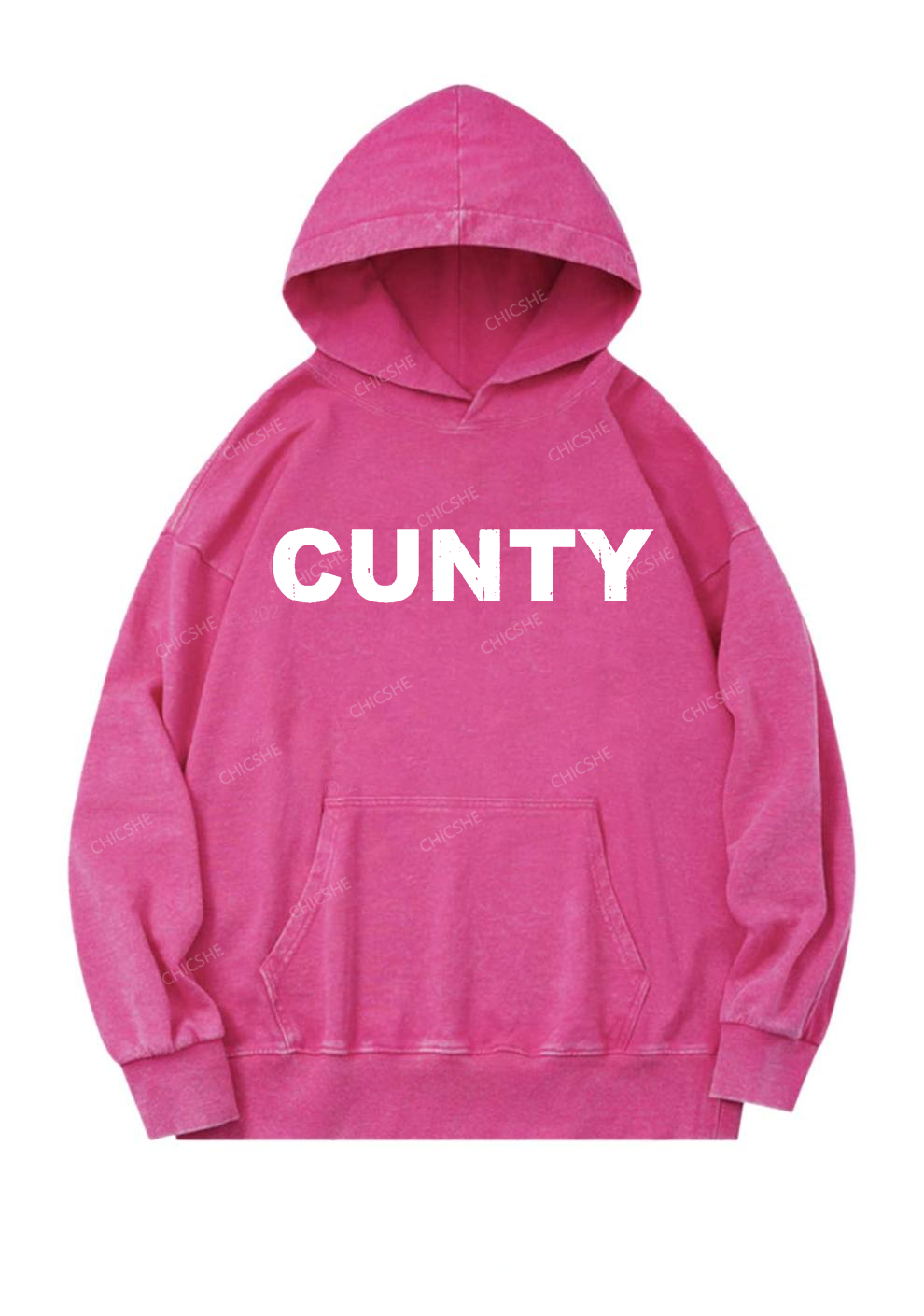 Cunty Y2K Washed Hoodie Chicshe