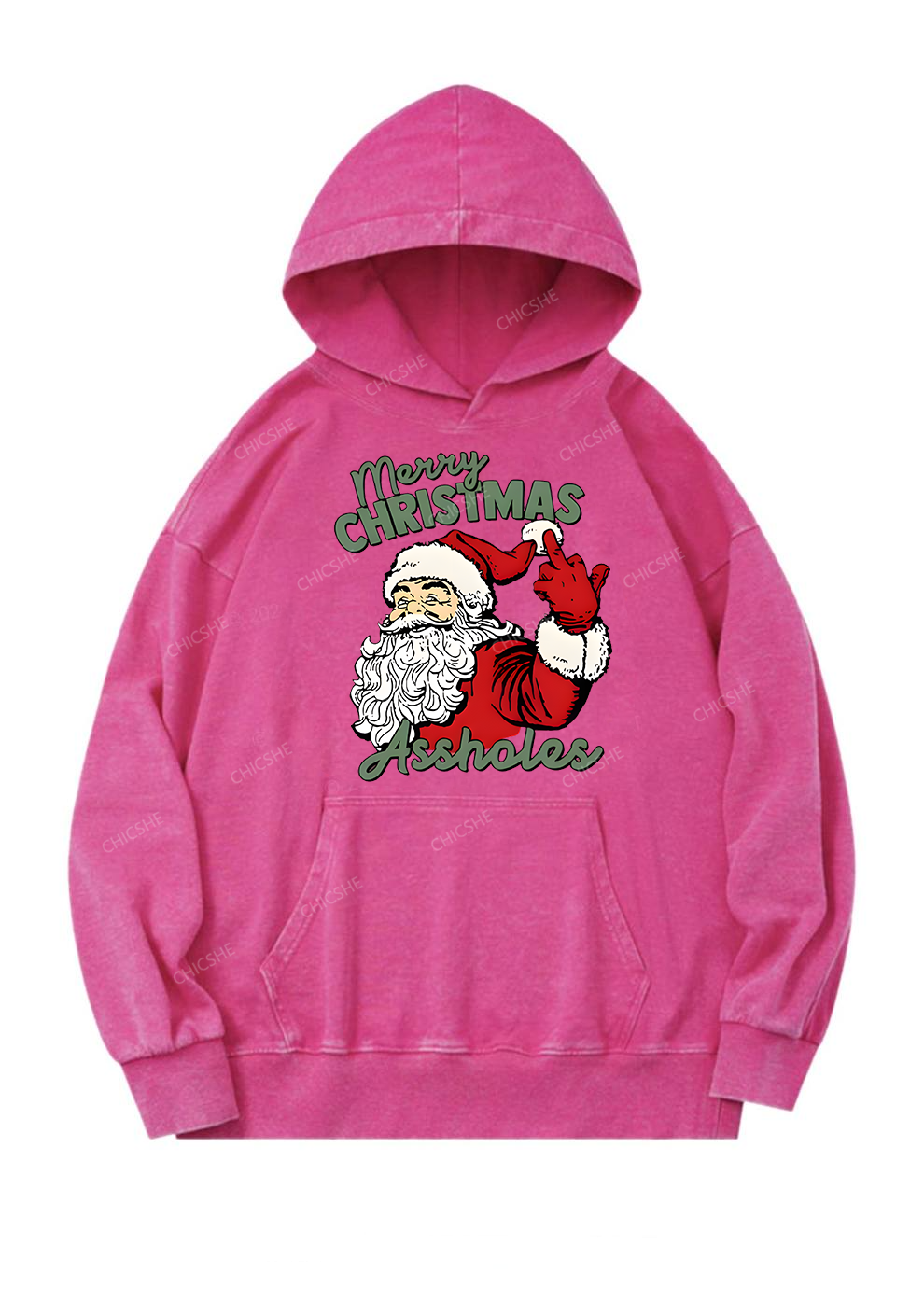 Merry Christmas Y2K Washed Hoodie Cherrykitten