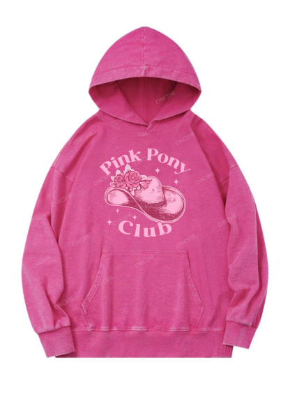 Pink Pony Club Y2K Washed Hoodie Chicshe