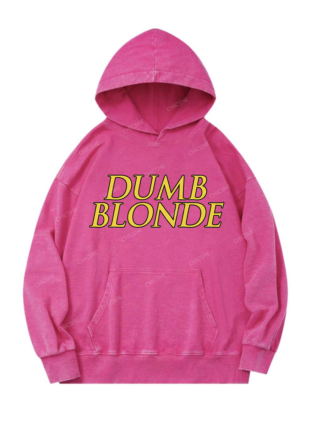 Dumb Blonde Y2K Washed Hoodie Chicshe