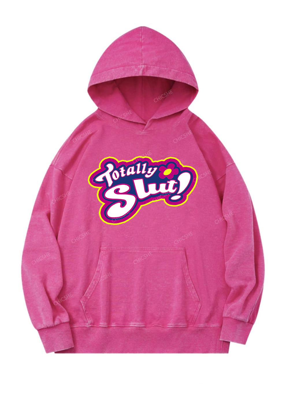 Totally Slxt Y2K Washed Hoodie Cherrykitten