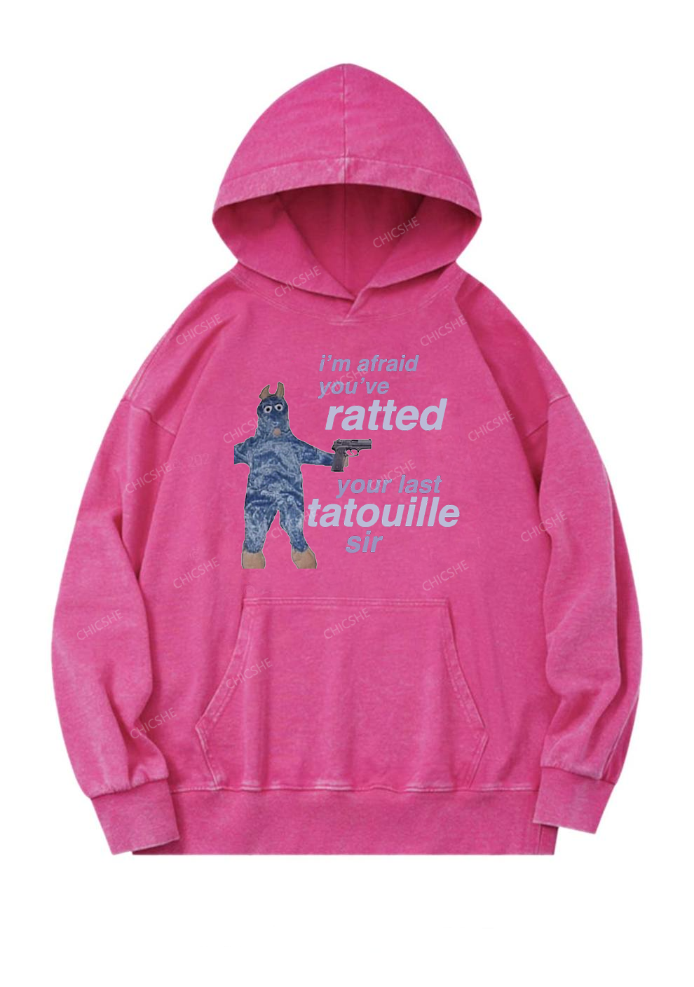 Ratted Last Tatouille Y2K Washed Hoodie Chicshe