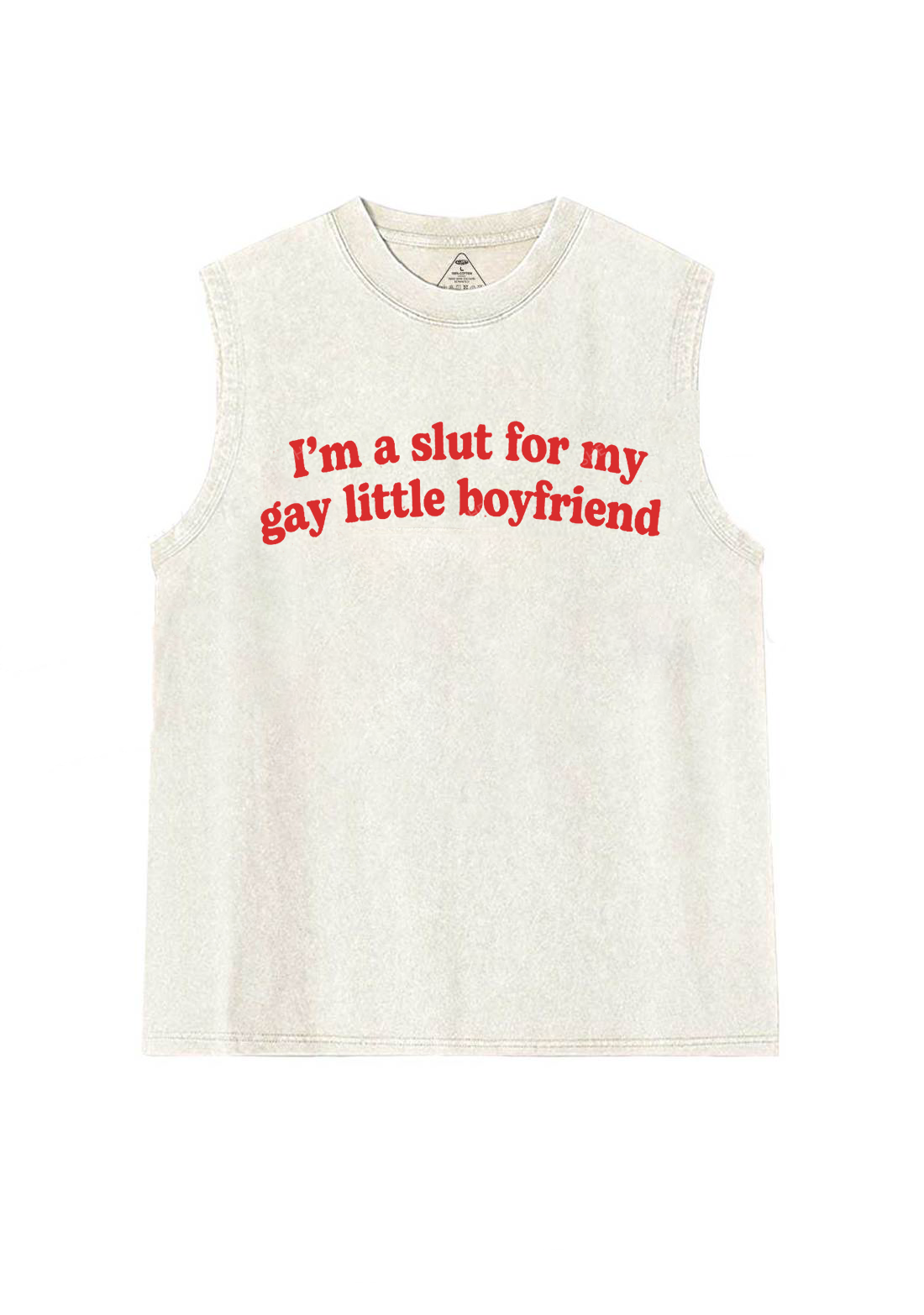 Slxt For My Gay BF Y2K Valentine's Day Washed Tank Chicshe