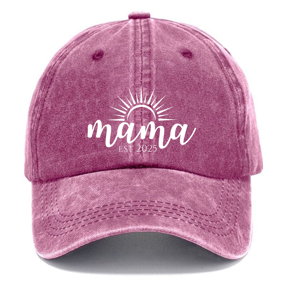 Custom Mama Sunshine Vintage Casual Washed Cap